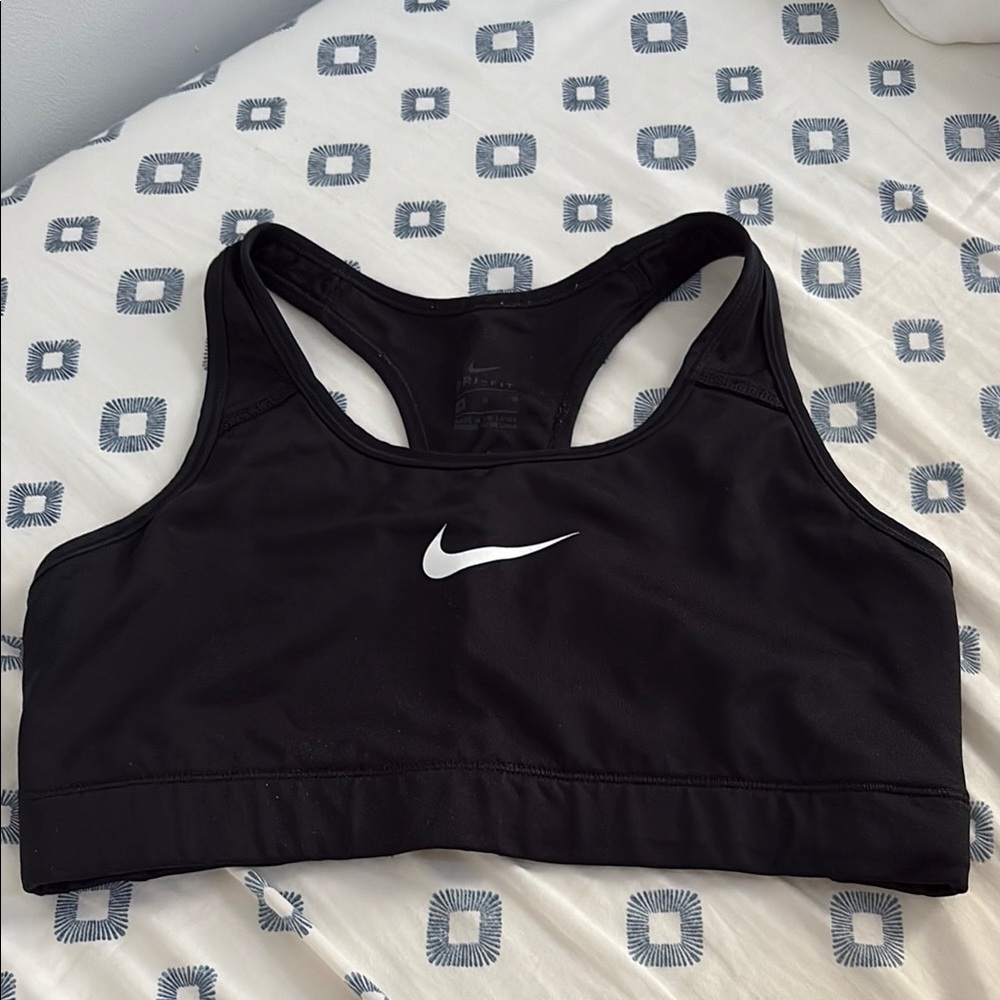 Nike Black Racerback Sports Bra with Wide Straps
